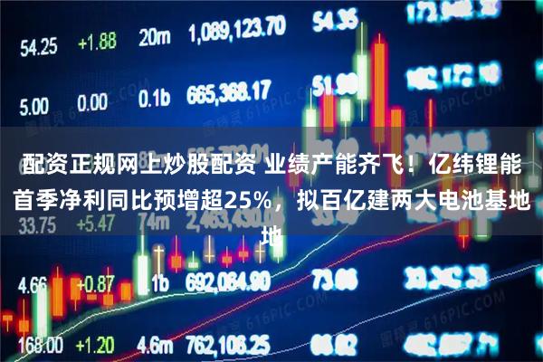 配资正规网上炒股配资 业绩产能齐飞！亿纬锂能首季净利同比预增超25%，拟百亿建两大电池基地